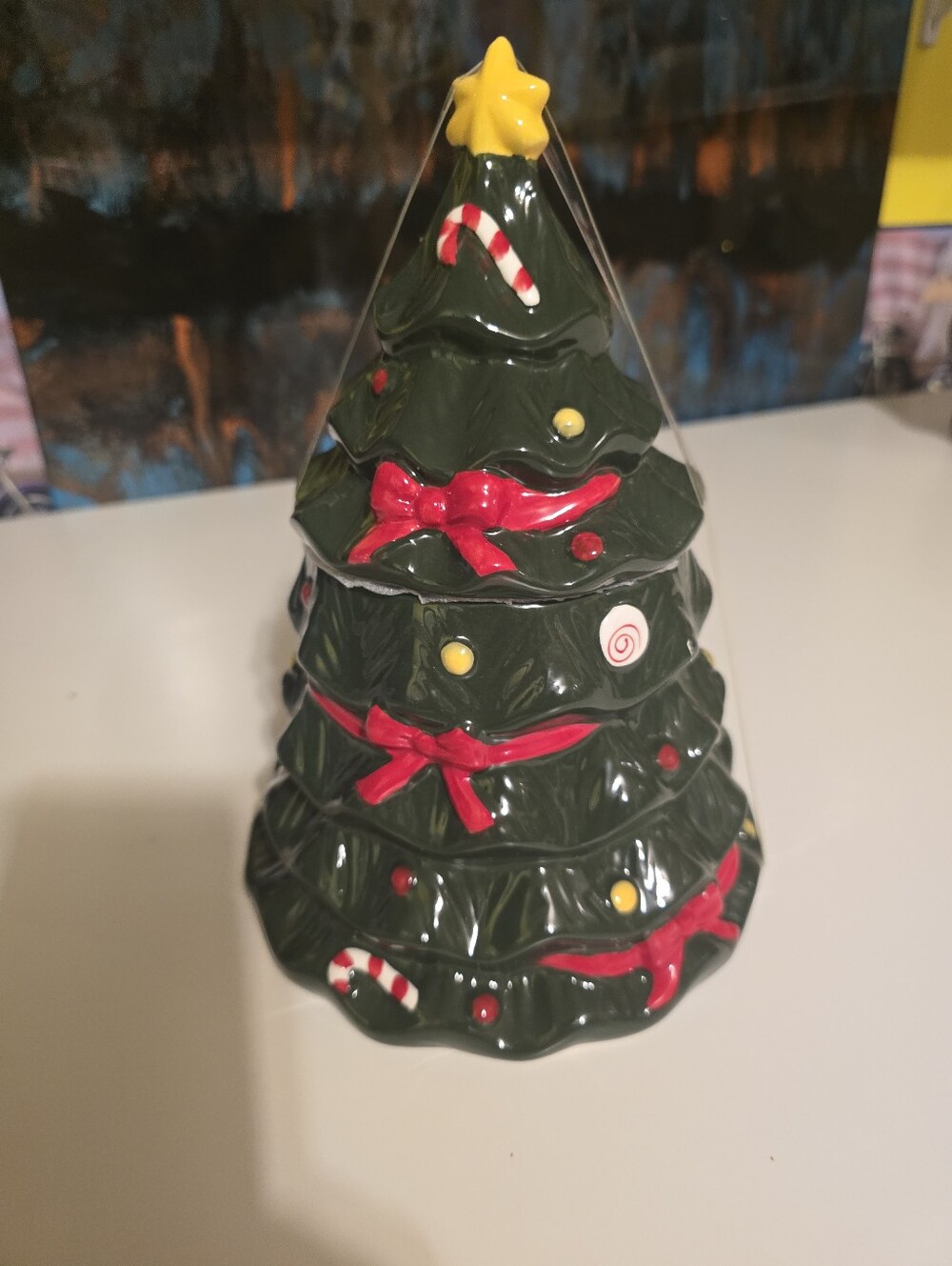 CHRISTMAS TREE COOKIE JAR